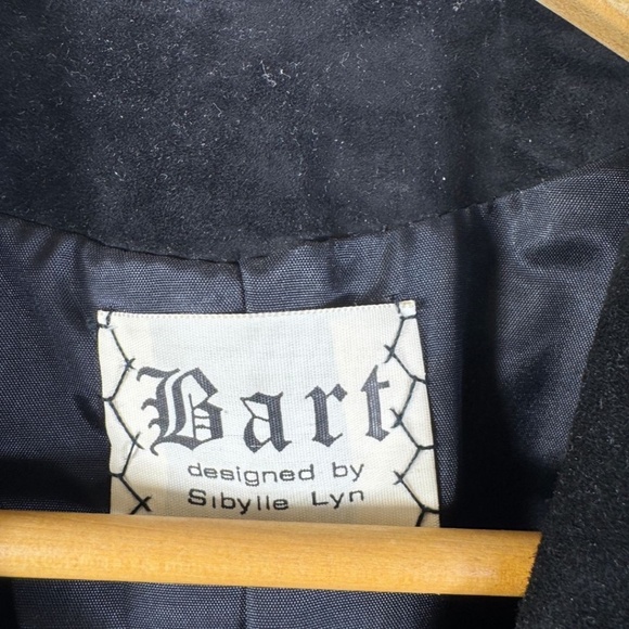 Rare Vintage Bart by Sibylle Lyn Black Suede Jacket – M/L – Made in Canada - Picture 5 of 15